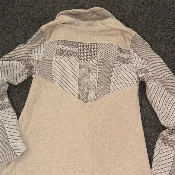 Free People Stylish Beige and Brown Button-Up Cardigan - Picture 9 of 9